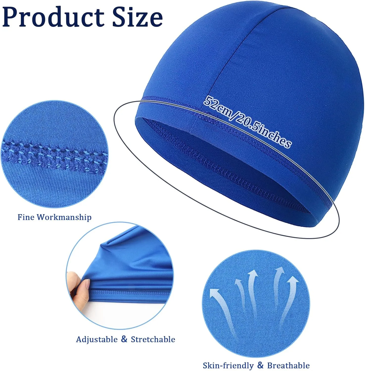 10 Pcs Cooling Skull Caps for Men Cap Welding Helmet Liner Sweat Wicking Head Wrap Bicycle Beanie Cycling Running Hat