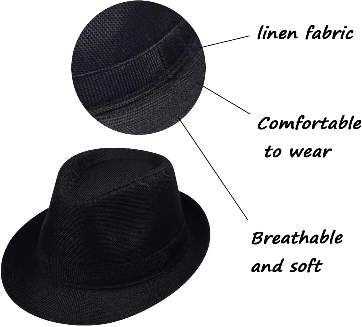 1920s Men Fedora Hat Cap for Men,Manhattan Hat for 1920s Mens Gatsby Costume Accessories