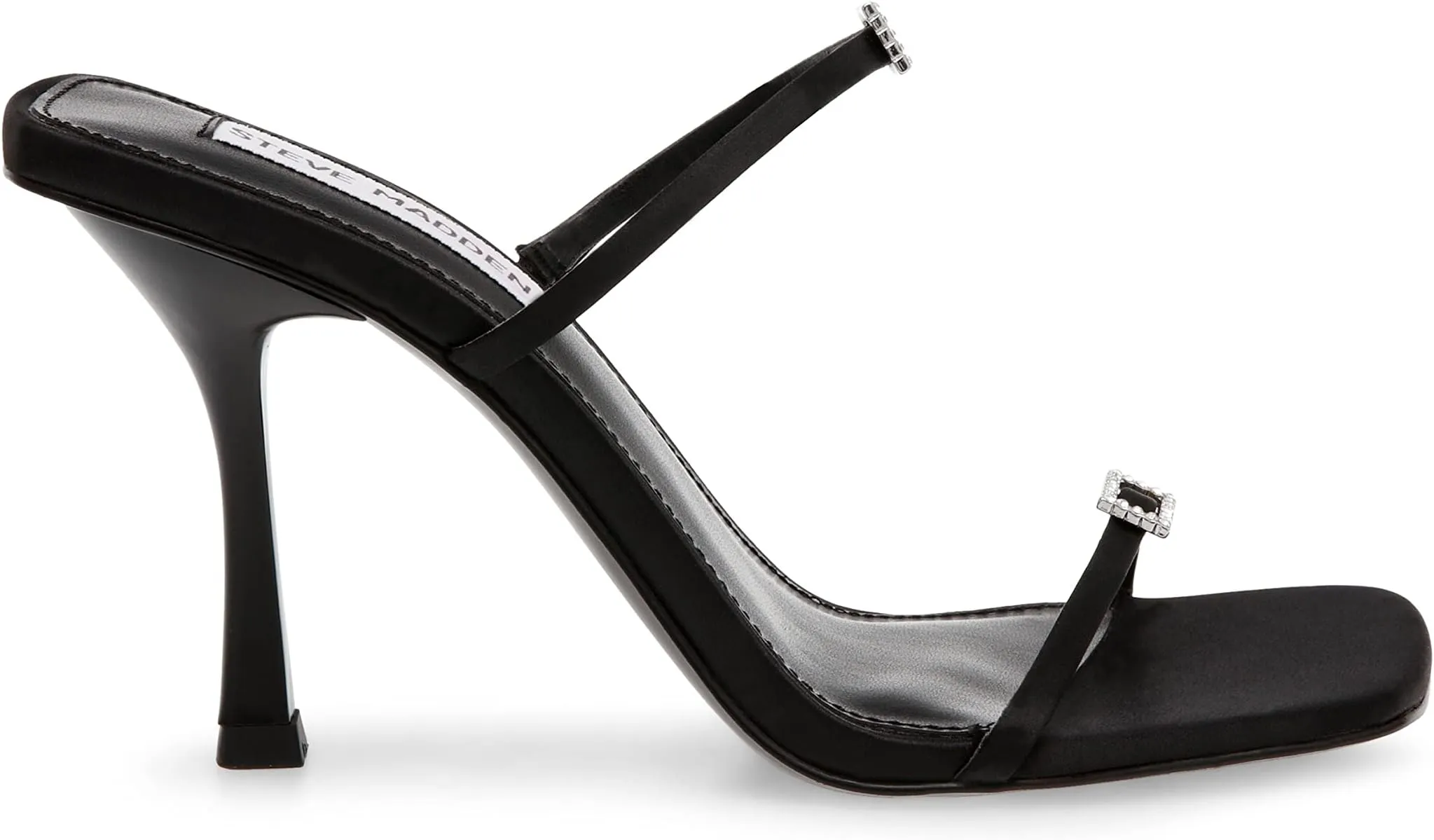 Aislinn Heeled Sandal Steve Madden Black Satin