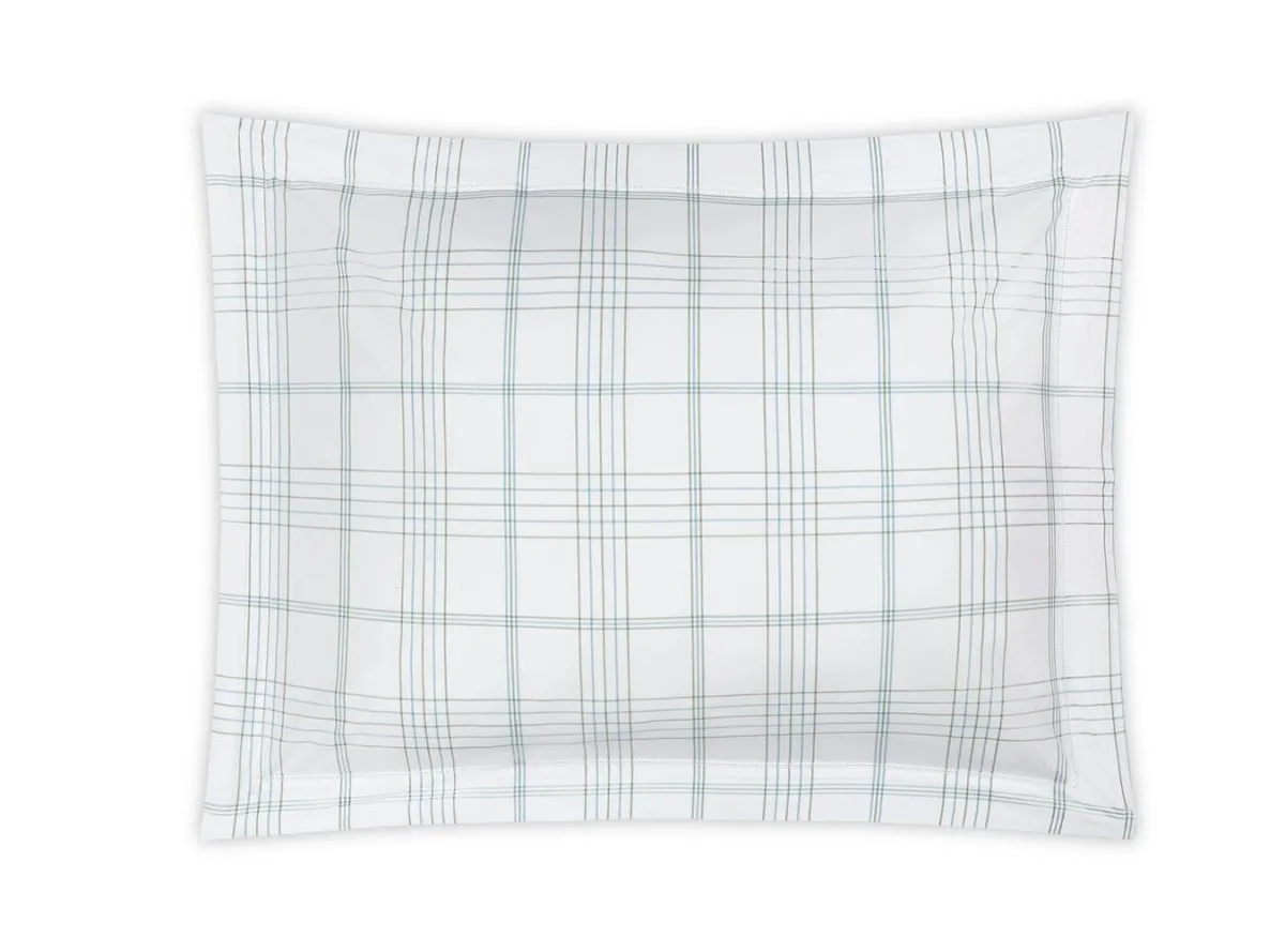 August Plaid Sea Bedding by Matouk | Schumacher