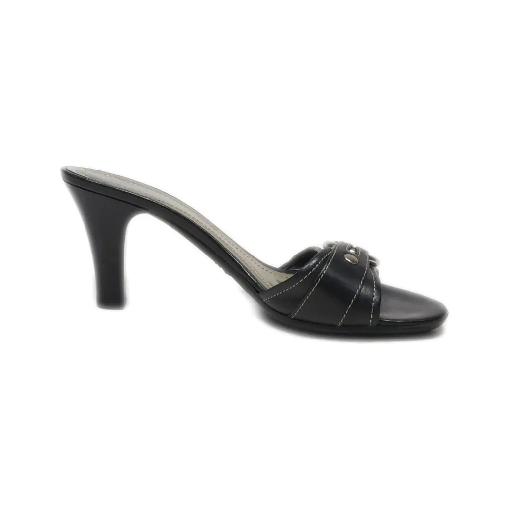 Coach High-Heel Sandals Leather Black Colour For Women