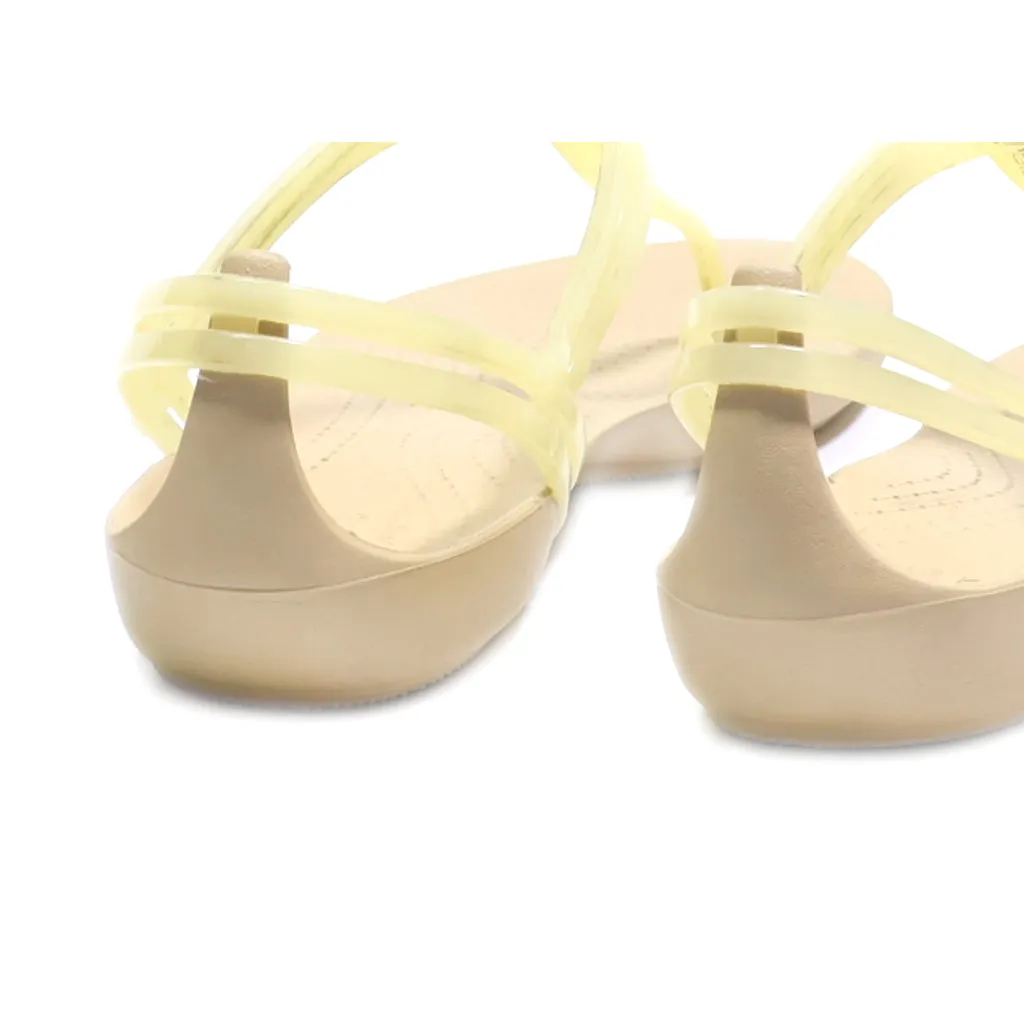 Crocs Isabella Flat Sandals Rubber Beige Colour For Women