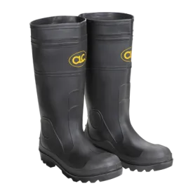 Custom Leathercraft Plain Toe Pvc Rain Boots Black 8