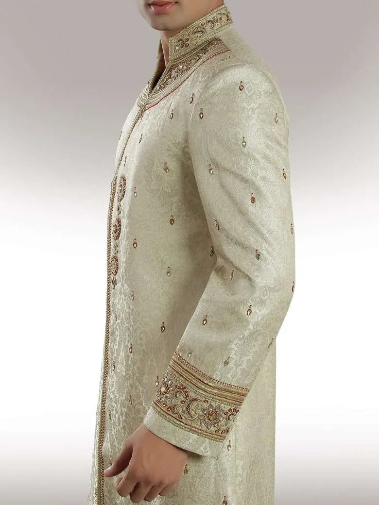 Designer Cream Sherwani