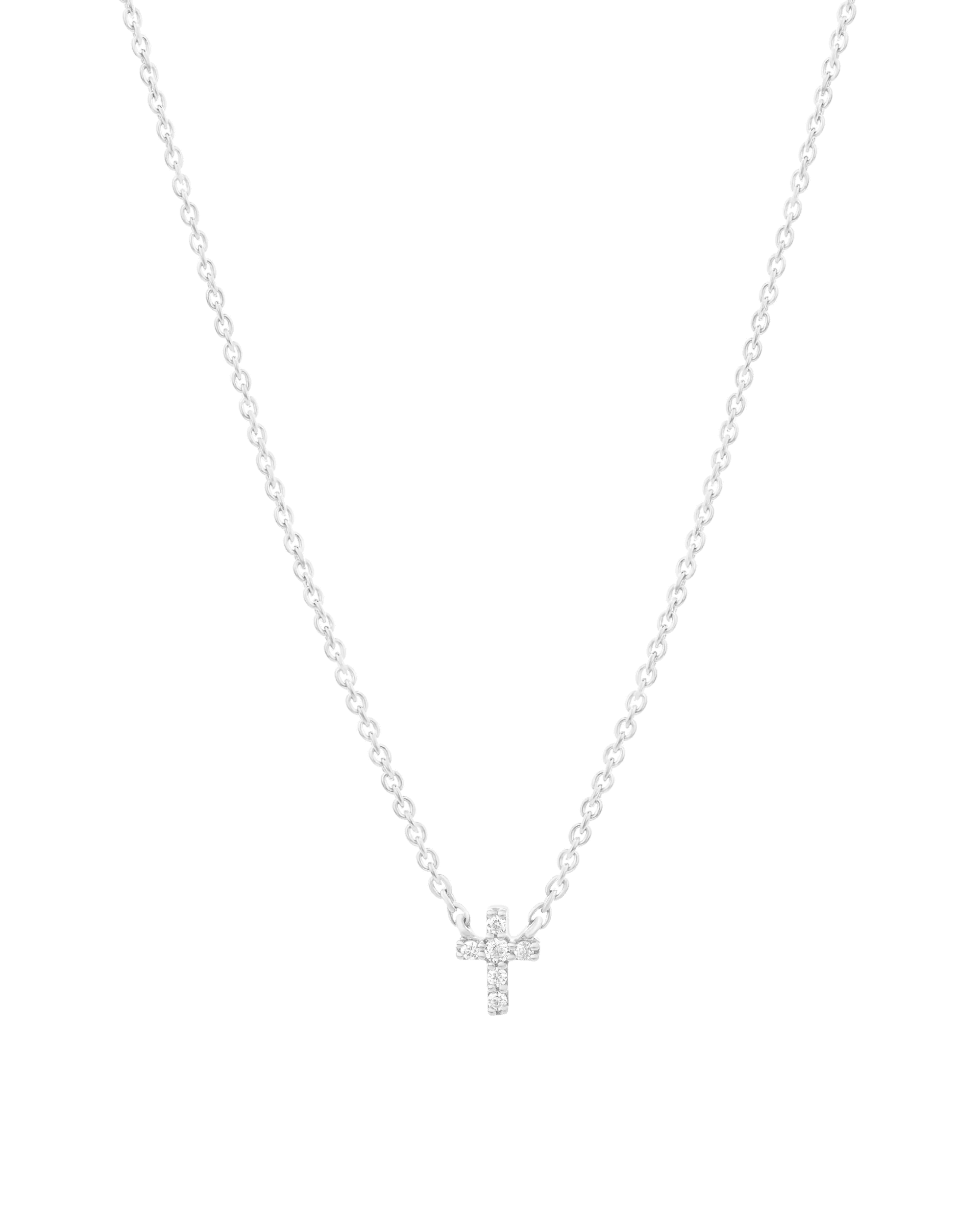 Diamond Cross Necklace - 14K Yellow Gold