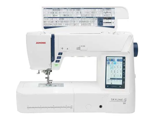Janome Skyline S9 High-End Sewing and Embroidery Machine with 3 Free Apps and 1 Year of Training