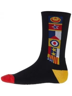 Lakai Chocolate Flags Crew Sock - Black