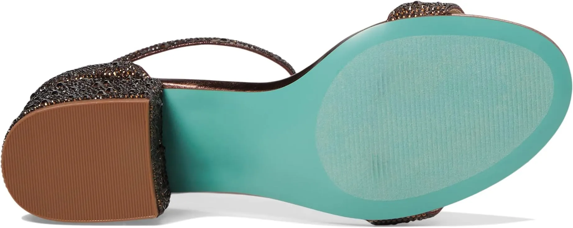 Mari Heeled Sandal Blue by Betsey Johnson, brown