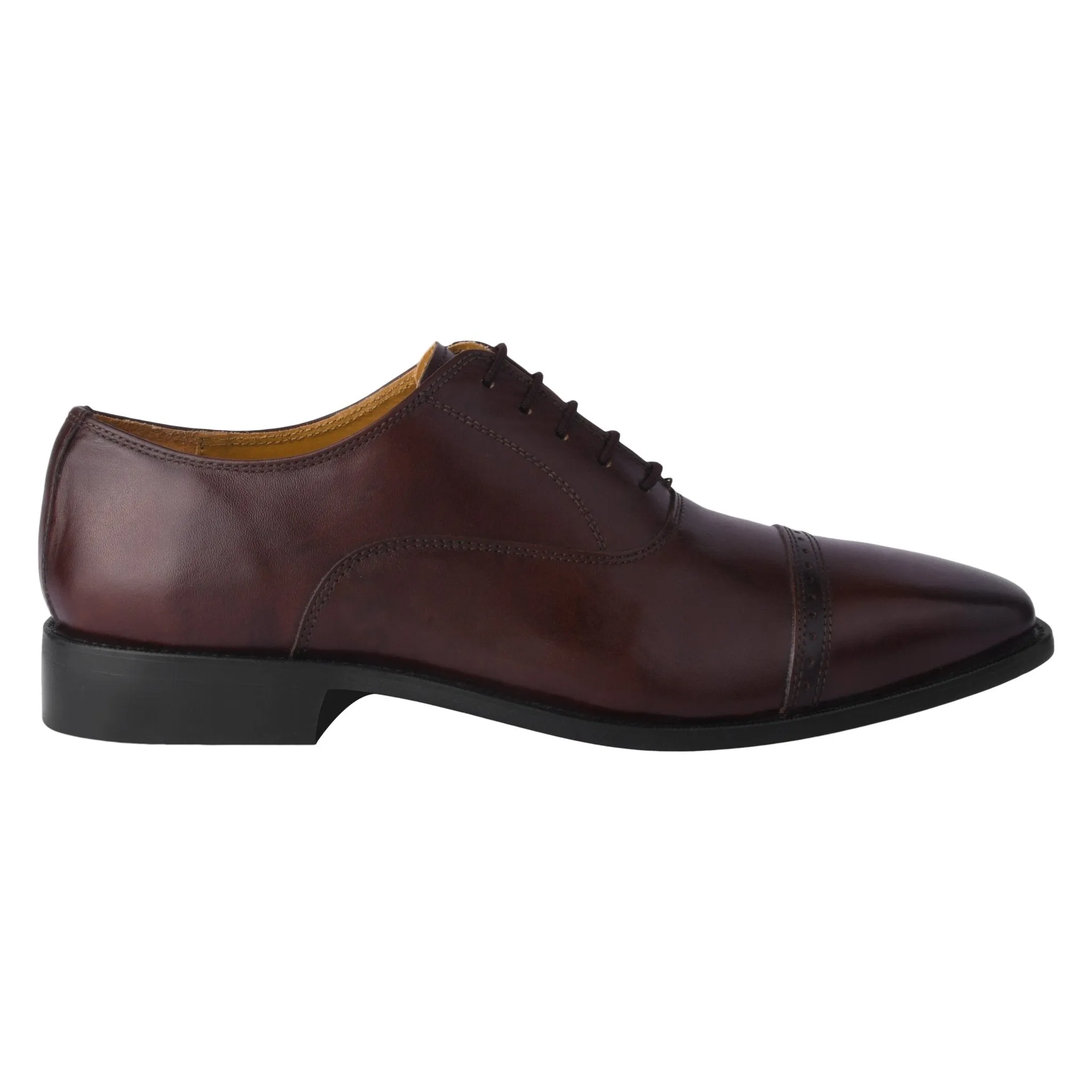 Oscar Mens Leather Lace up Oxford Designer Dress Shoes