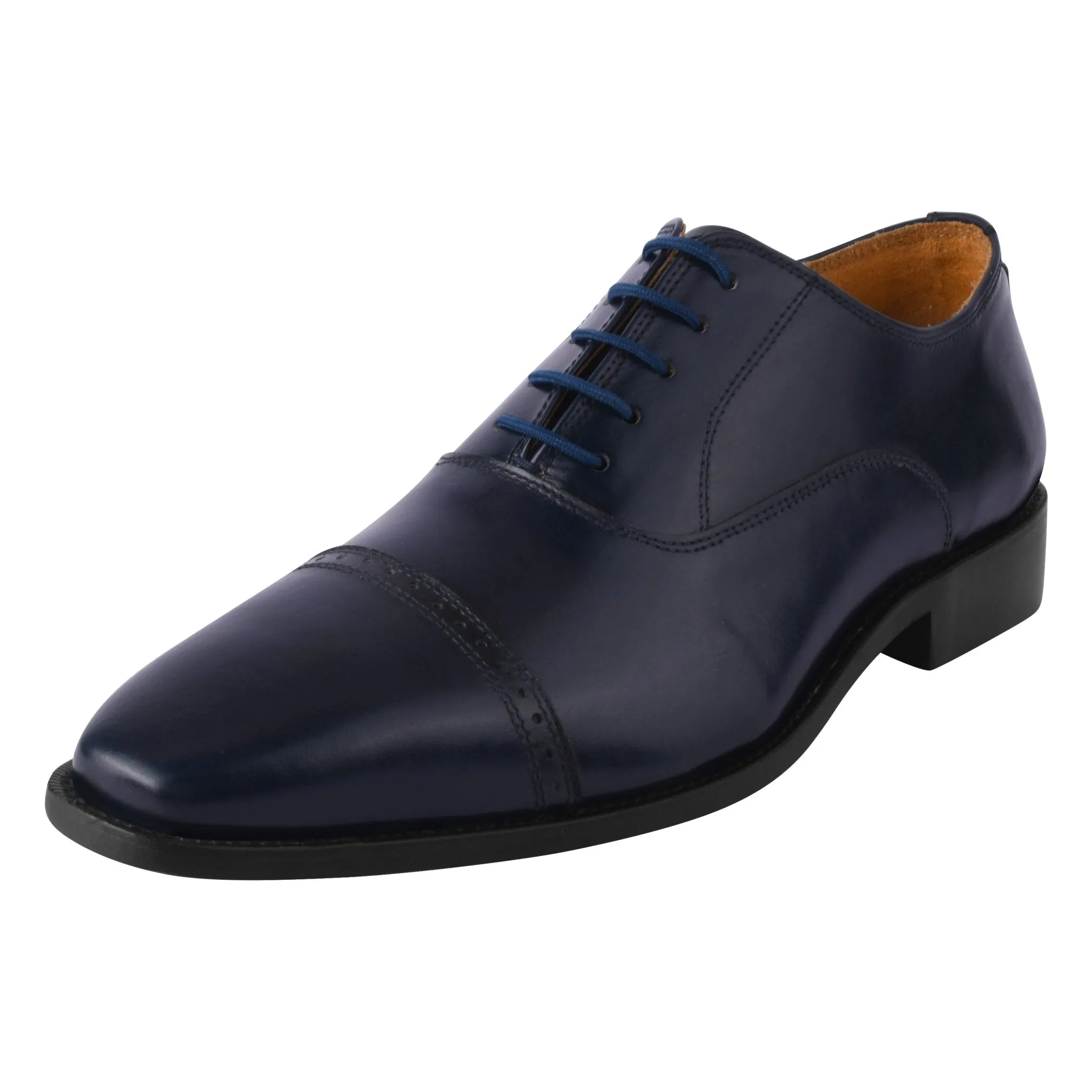 Oscar Mens Leather Lace up Oxford Designer Dress Shoes