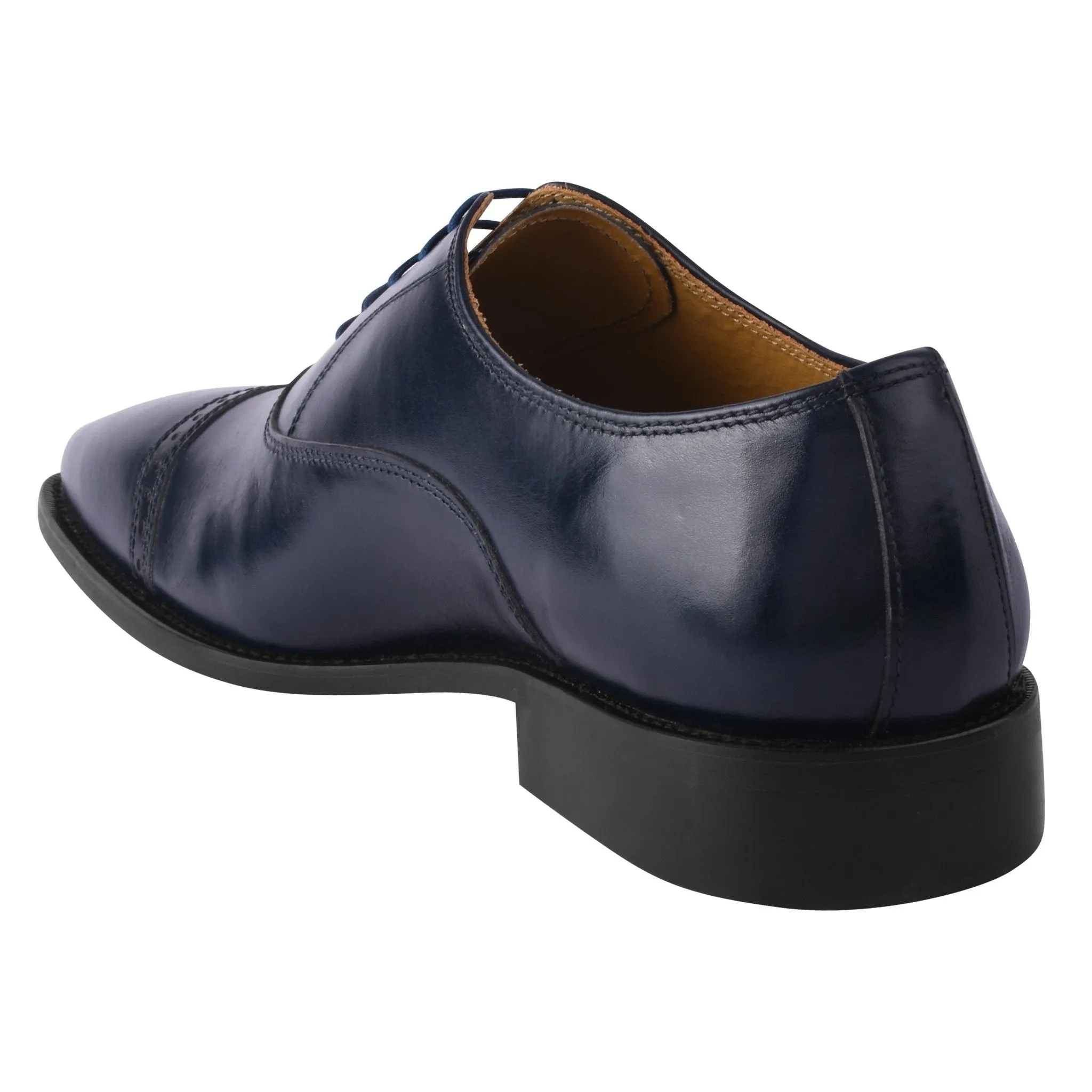 Oscar Mens Leather Lace up Oxford Designer Dress Shoes