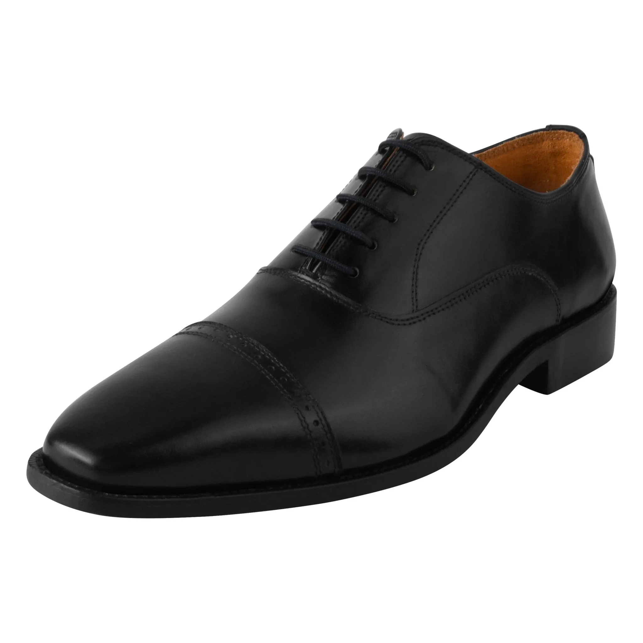 Oscar Mens Leather Lace up Oxford Designer Dress Shoes