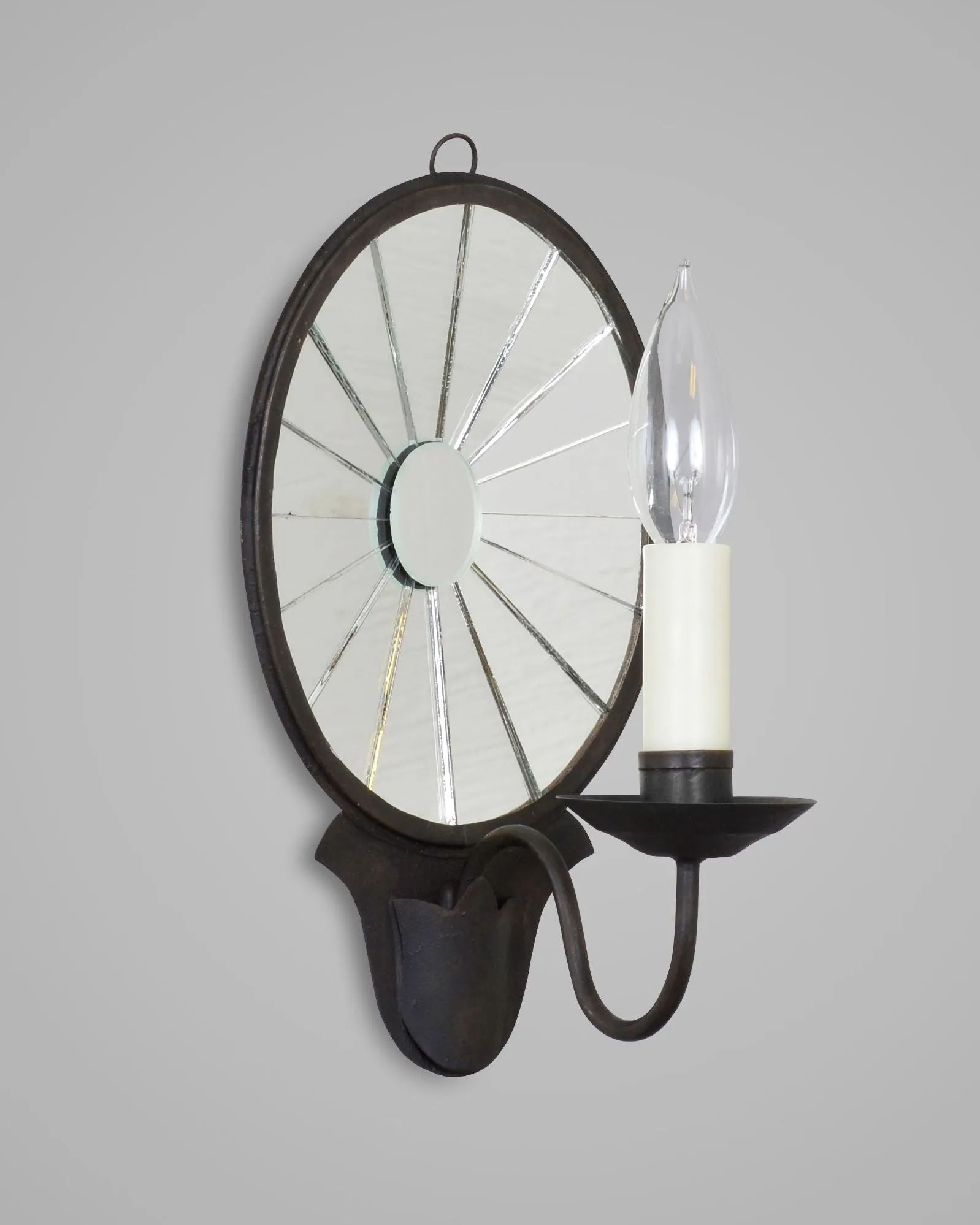 Oval Mirror Sconce Small