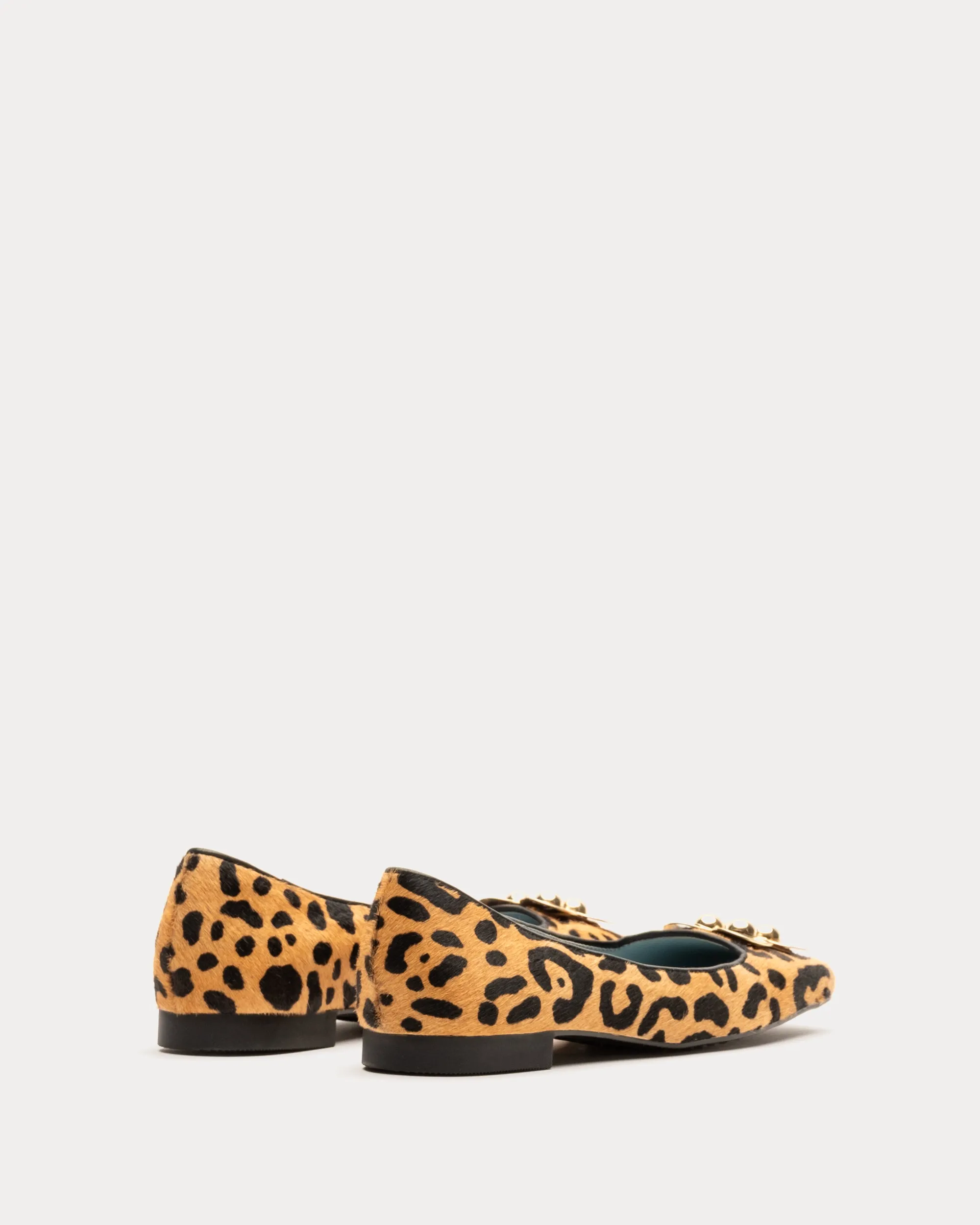 Square Toe Leopard Print Ballet Flat