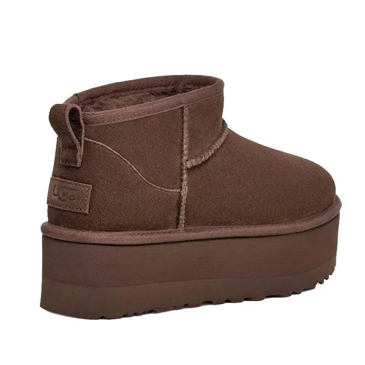 UGG ULTRA MINI BROWN PLATFORM BOOTS