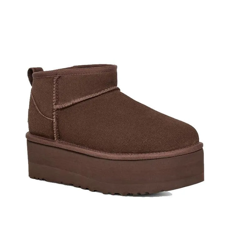 UGG ULTRA MINI BROWN PLATFORM BOOTS